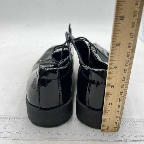Black Men\'s Oxford Classic Plain Toe Lace-up Leather Modern Business Dress Shoes main image 7